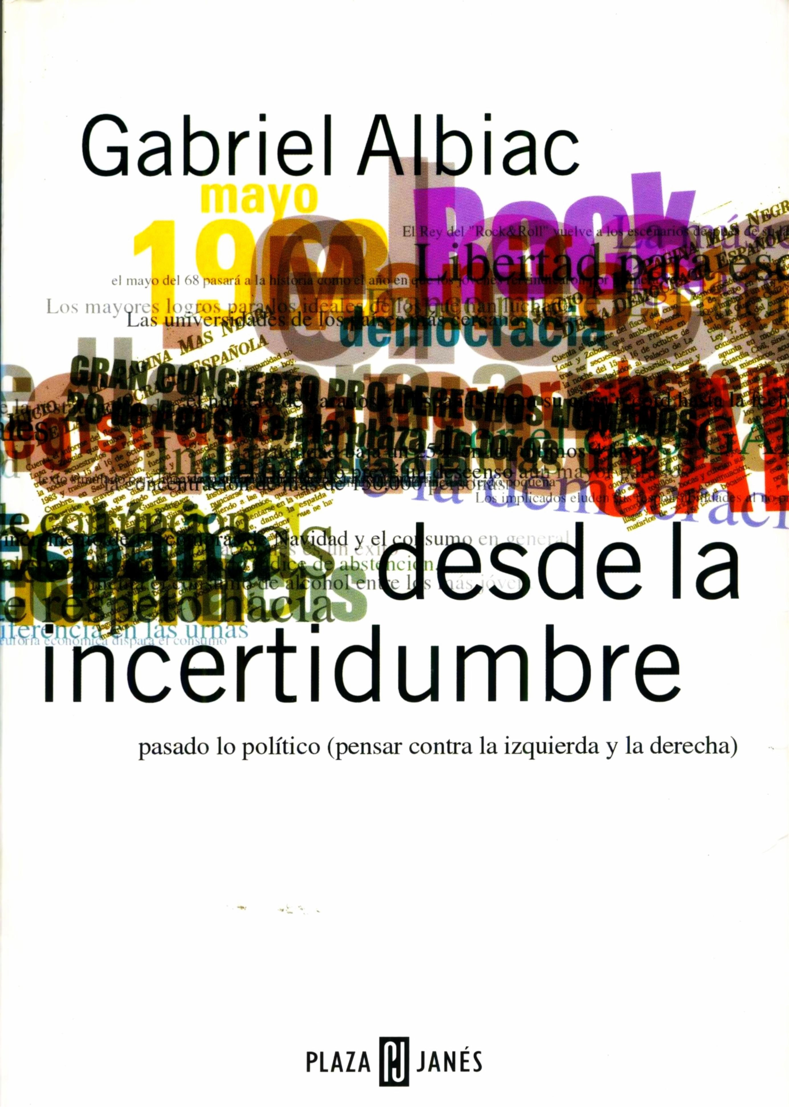 Portada de DESDE LA INCERTIDUMBRE